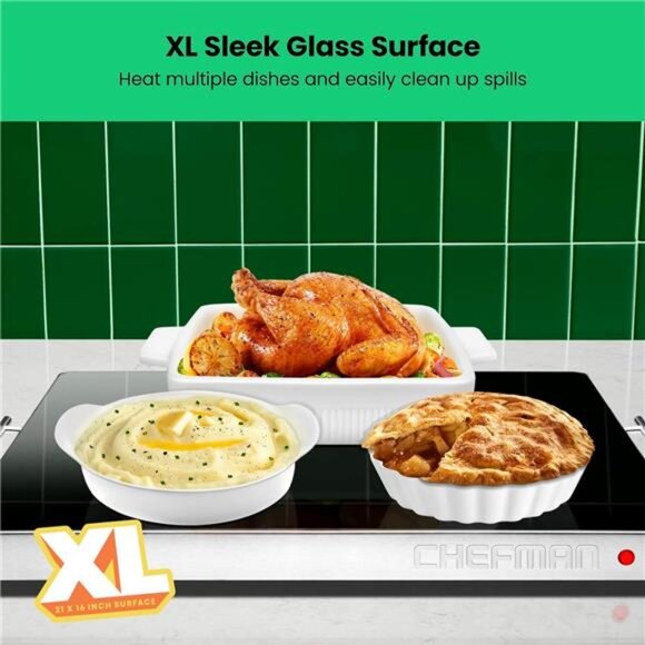 Electric Warming Tray with Adjustable Temperature Control, Perfect For Buffets - Picture 4 of 6